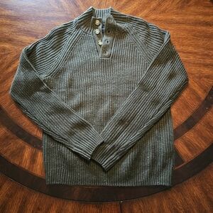 Lucky Brand Men's Dark Green Henley Sweater Size S